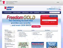Tablet Screenshot of libertysavingsbank.com